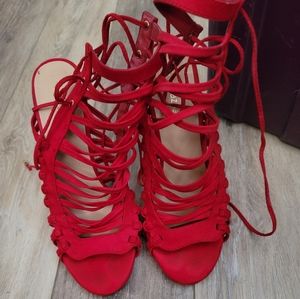 Strappy Red Heels